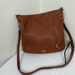 Coach Isabelle E/W Brown Leather Shoulder Bag